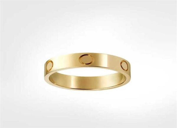 

50off 4mm 5mm titanium steel silver love ring men and women rose gold jewelry for lovers couple rings gift size 511 high a686101825, Golden;silver