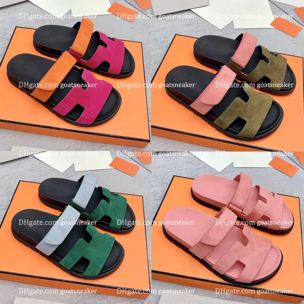

designer chypre slipper sandal slides beach shoes classic flat sandals luxury summer lady leather flip flops black sandals men women slipper