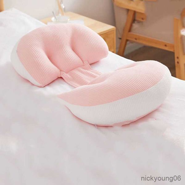 

maternity pillows multi-function pure cotton sleeping support pillow for pregnant women u-shape color matching pregnancy side sleeper waist
