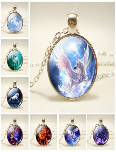 

unicorn necklace wish amazon sells gemstone women039s fashion pendant jewelry for foreign trade time in europe and america5646296, Silver