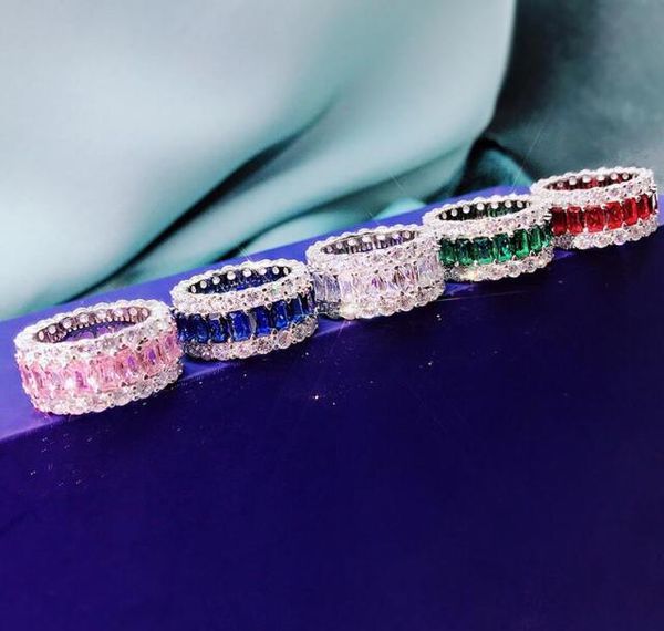 

choucong brand luxury jewelry party real 100 925 sterling silver full princess cut multi gemstones moissanite women wedding engag8309599, Slivery;golden