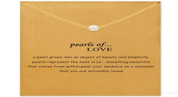 

choker necklaces with card gold silver pearl pendant necklace for fashion women jewelry pearls of love7815425