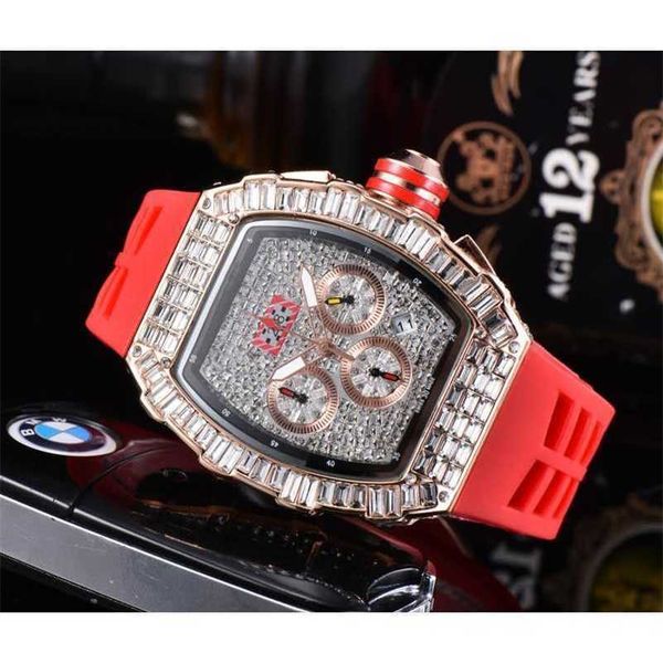 

designer watches fashion richards diamond mens watch full function rose gold fashion casual women iced out 2023 sale the wrist watch, Slivery;black