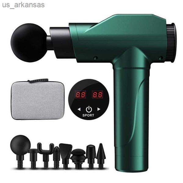 

8 heads fitness massage gun deep muscle massager body neck massage exercising slimming muscle pain relief relaxation 22 gears l230523