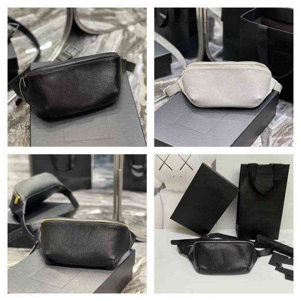 

designer chest bag genuine leather designers crossbody waist bags men sling shoulder bags women belt purse messenger travel packs mm black