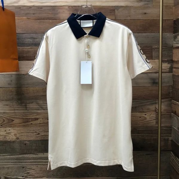

fashion mens polo shirt luxury men short sleeve t shirt cotton blend geometric plaid summer polos neck business casual shirt m-3xl, White;black