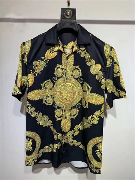 

men designer shirts summer shoort sleeve casual shirts fashion loose polos beach style breathable tshirts tees clothing -3xl lk93, White;black