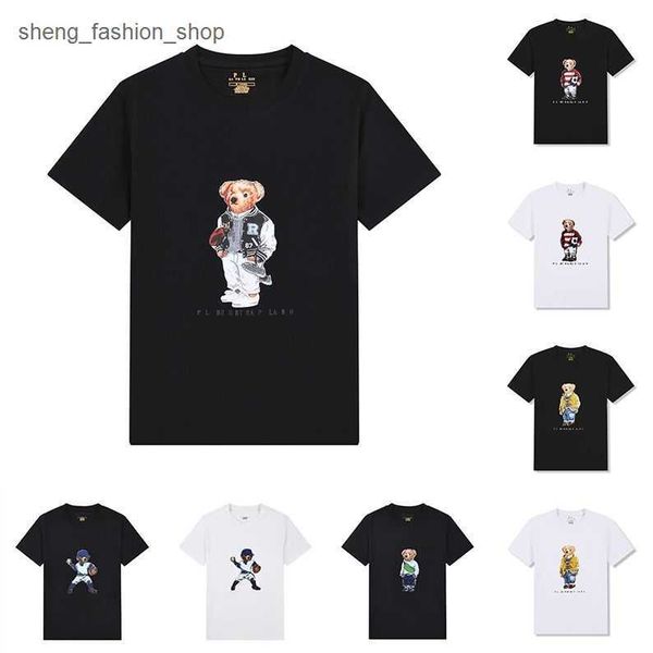 

2023 mens t shirts ralphs polos designers fashion tshirts women t-shirts tees man s casual chest letter shirt luxurys clothing sleeve w7vz, White;black