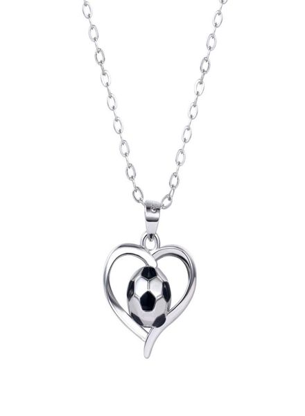 

heart pendant necklace world cup soccer necklaces souvenir gifts fashion jewelry accessories3224051, Silver
