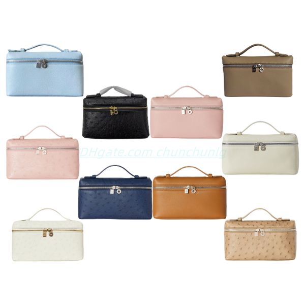 

designers women cowhide ostrich skin cosmetic bags purses fashion original hand cultch bags wallets luxurys multifunctional shoulder bags ha
