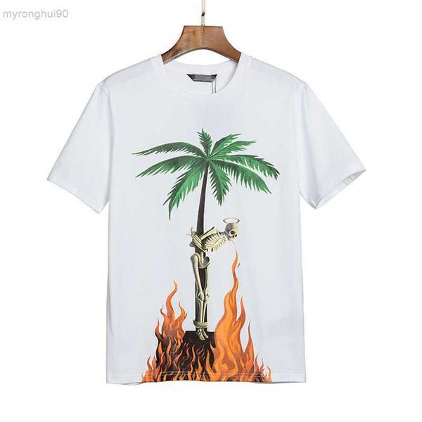

22ss designer t shirt of luxury brand palm angels pa clothing spray letter short sleeve spring summer tide men and women tee 04pz, White;black
