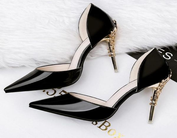 

summer luxury women fashion 10cm high heels escarpins stiletto sandals lady pumps female elegant scarpins shoes6694684, Black