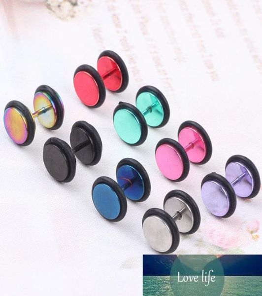 

stainless steel fake ear plug tunnel stretcher ear expander expansion stud earrings cheater piercing jewelry 100pcs mix col9438711, Silver