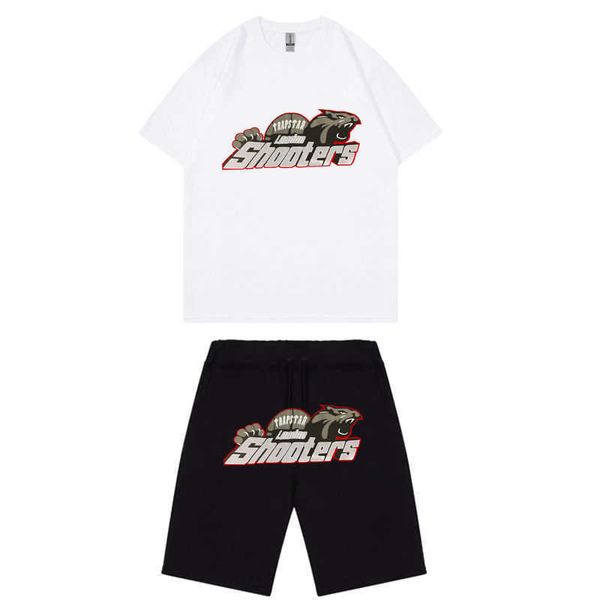 

2023 mens trapstar t shirt summer short sleeve caual print outfit chenille tracksuit black cotton london streetwear y2k 3xw3, Gray