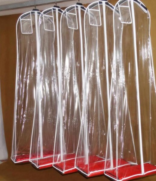 

selling in stock big 180cm pvc wedding dress gown bags white dust bag long garment cover travel storage dust cove8263385
