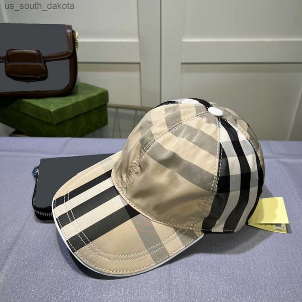 

cap designer hat baseball cap luxury casquette hats for men women plaid fashion striped patchwork classic retro hat casual street summer sun, Blue;gray