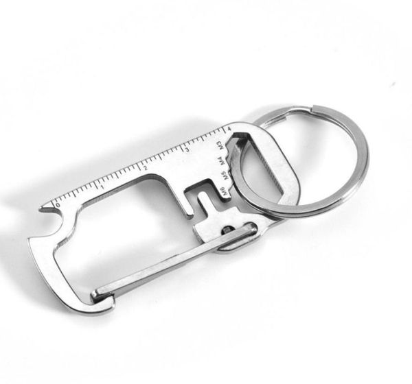 

bottle opener wrench multifunction key rings stainless steel outdoor climbing keychain fashion jewelry will and sandy9027981, Slivery;golden