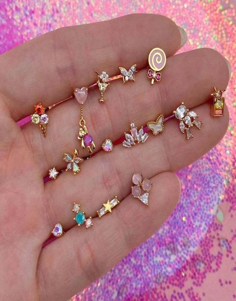 

kimter colorful crystal zircon dangle earring studs for women girl personality charm rhinestone animal earrings jewelry accessorie7326860, Silver