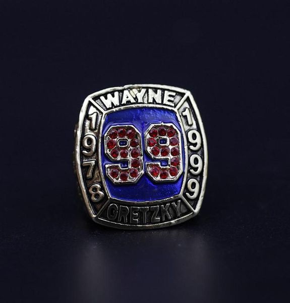 

hall of fame baseball wayne oretzky 1978 1999 99 football team champions championship ring with wooden box set souvenir fan men g3499887, Golden;silver
