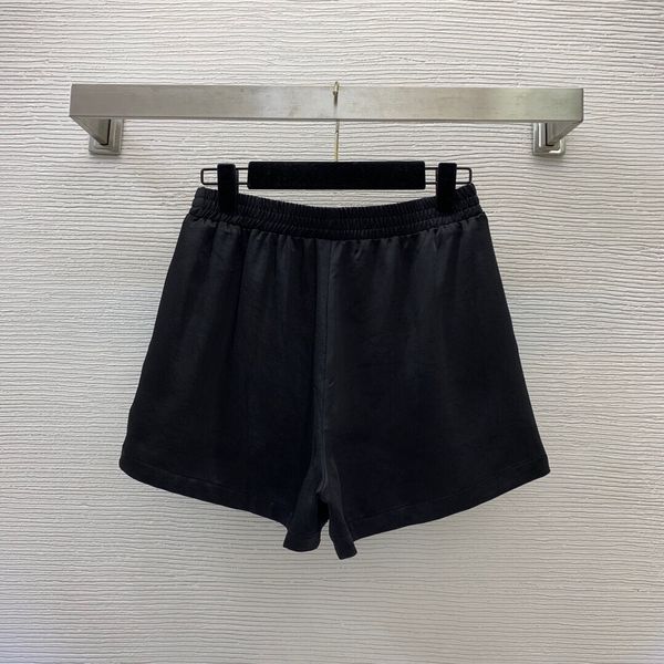 

two piece long pants set, summer casual set, short sleeved hoodie, elastic shorts, triangle badge, sports set, women's, White