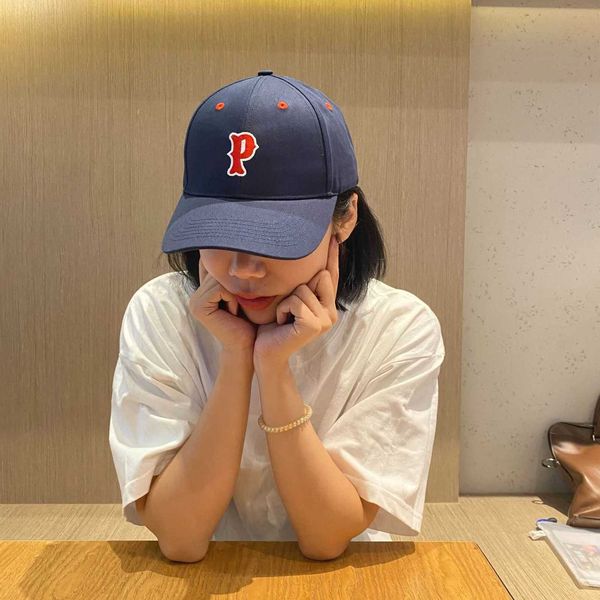 

fashion summer new p-shaped baseball cap summer breathable sports cap niche brand sunscreen cap stiff cap super high quality, Blue;gray