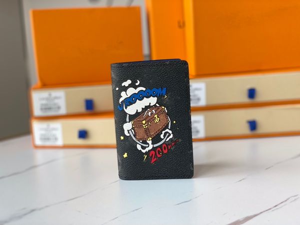 

designer bags christmas exclusive wallet graffiti box letter women short change bag coin purses mens multi card multiple wallets portable pu, Red;black