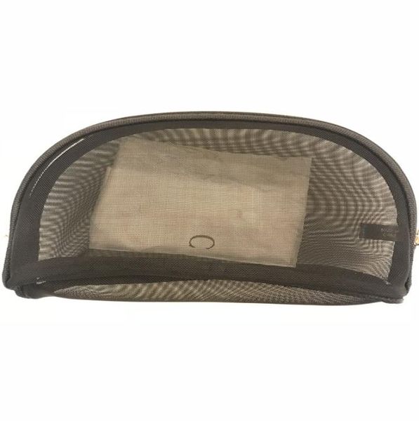 

new fashion black mesh zipper makeup bag elegant vintage beauty cosmetic case classic makeup organizer bag toiletry case1531670