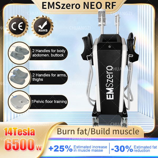 

2023 new emszero 6500w 14 tesla body slimming neo machine rollers muscle stimulator electromagnetic equipment for gym beauty salon