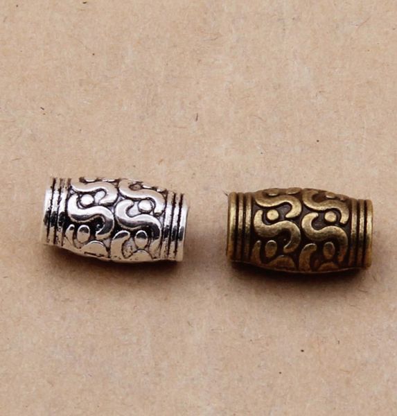 

150pcslot whole alloy beads jewelry making big hole bead spacer 115mm antique silver bronze9620194, Black