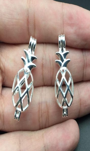 

10 pc pineapple essential oil diffuser jewelry production provides silverplated pendant plus your own pearl stone makes it mor3898555, Silver