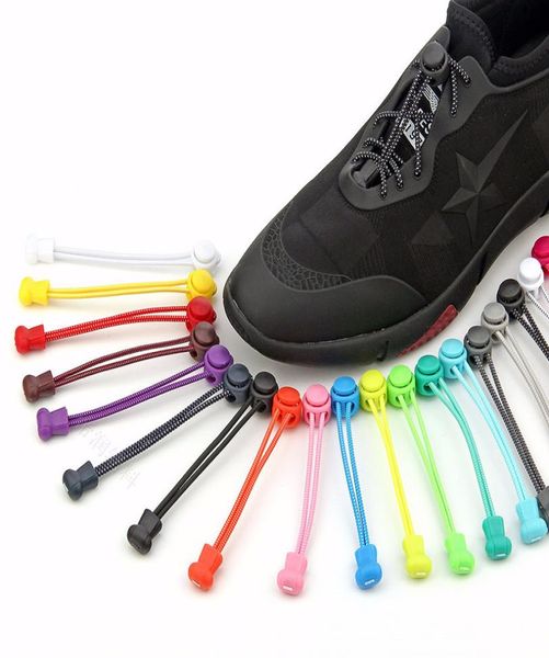 

17 colors 100cm sneaker round shoelaces creative design elastic no tie shoe laces safety locking lazy shoes lace6650448, White;pink