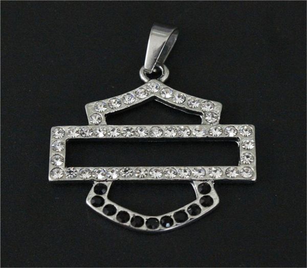 

5pcslot biker style crystal pendant 316l stainless steel jewelry popular selling motorcycles pendant6745208, Silver