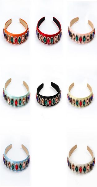 

colorful rhinestone jewel hairband for women girls satin wide headband hair bands hoop wedding party hair accessories2041923, Silver