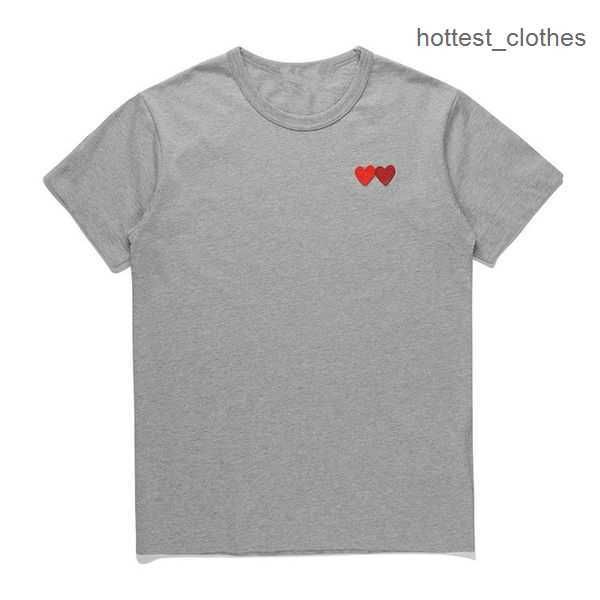 

play mens t shirt designer cdg embroidery red heart commes des casual women shirts badge quanlity tshirts cotton short sleeve summer 1 30ws, White;black