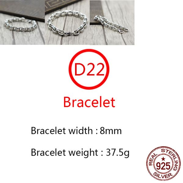

d22 s925 sterling silver bracelet hip hop street fashion couple jewelry personalized punk style solid cross flower letter lover gift new, Golden;silver