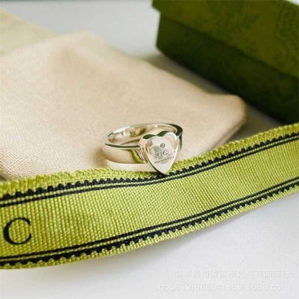

new 2023 designer jewelry bracelet necklace love ring 925 simple women's valentine's day gift index finger ring, Silver