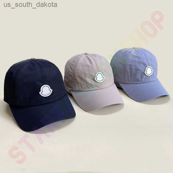 

star new baseball cap 7-color quick drying breathable fabric wearable men and women fashion trend quick drying fabric l230523, Blue;gray