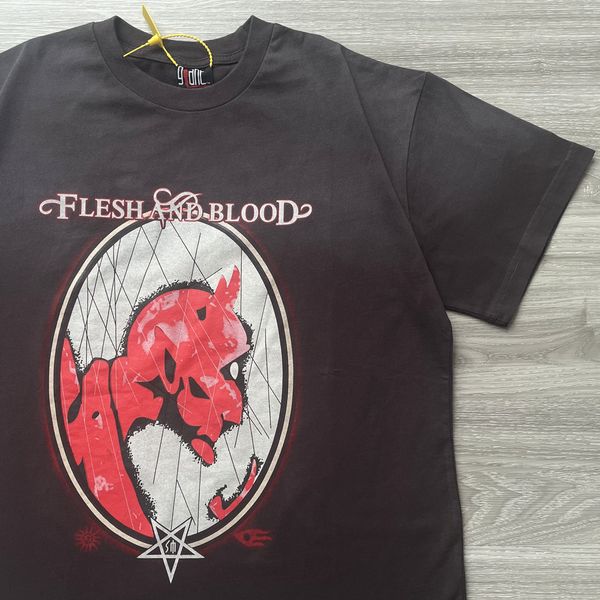 

fashion graphics vintage oversized t shirt tee for men, Black;brown