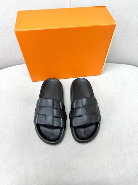 

8model original brand new style slippers men's sandals summer fashion thick bottom anti-slip slip-on casual camouflage beach shoes, Black