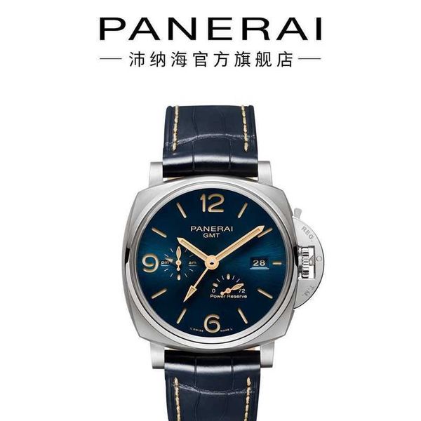

luxury designer panerai luminor mechanical watch flagship blue mechanical watch for men, Slivery;golden