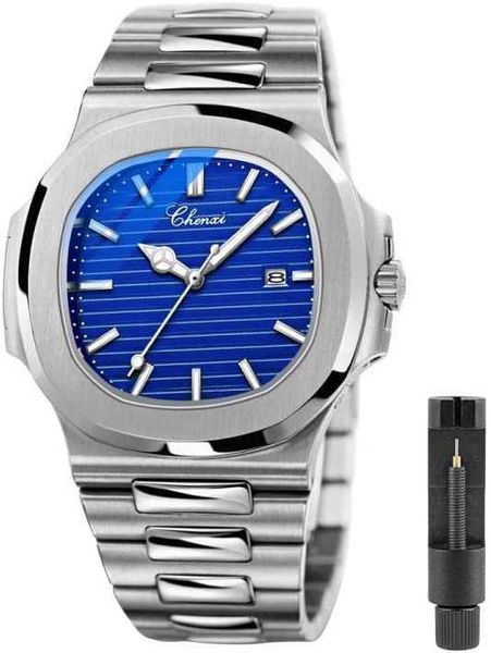 

diamond luminous wrist watches patas 40mm*8.3mm 3k 5711 men's quartz waterproof glow iced out bezel gift phippe 1p, Slivery;brown