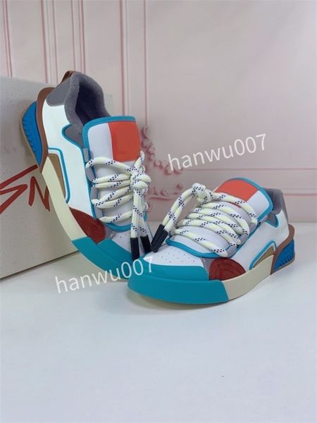 

new men designer shoes low high sneakers casual womens shoe sports breathable flexible soft comfortable real leather woman trainers, Black