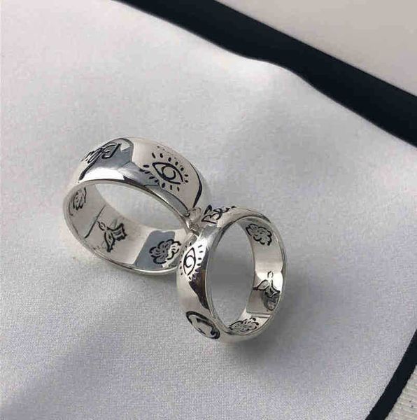 

designer jewelry bracelet necklace accessories love fearless ring heart-shaped pattern men's women's couple ring, Silver