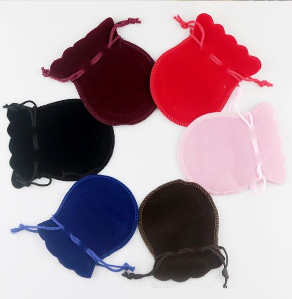 

50 pcs 810cm ring necklace jewelry bag gourd flannel gift bag whole jewelry bag5777108, Pink;blue