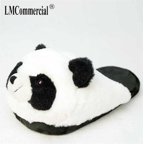 

cotton plush special indoor soft panda shoes menwomen slippers custom slipper cottoon slipper floor lovers shoes winter warm 20105581448, Black