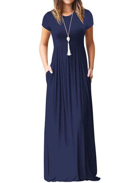 

dresses 2023 elegant long summer dress women short sleeve maxi dress ladies party casual dresses female robe femme green red xxl, Black;gray