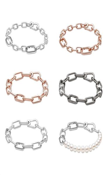 

s925 designer chain bracelets diy original fit pandora pearl bracelet women039s jewelry gift9610469, Black