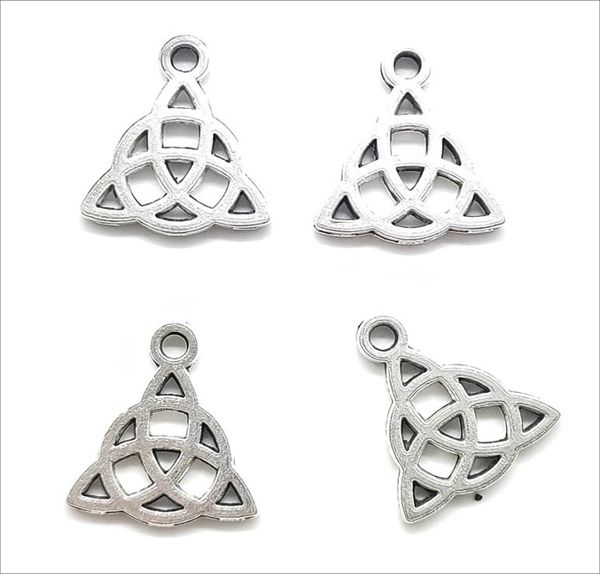 

whole lot 100pcs triangle antique silver charms pendants jewelry making bracelet necklace earrings 1615mm dh08517659855, Bronze;silver