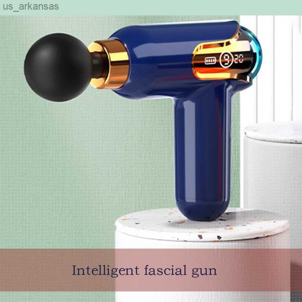 

electric fascia gun portable mini massage gun pain relief mute with replaceable head intelligent power off for muscle relaxation l230523
