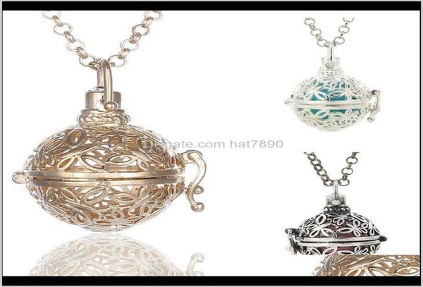 

pendants jewelryaromatherapy for women locket necklace aromatherapy pendant essential oil diffuser necklaces 3 colors drop deliv3152565, Silver